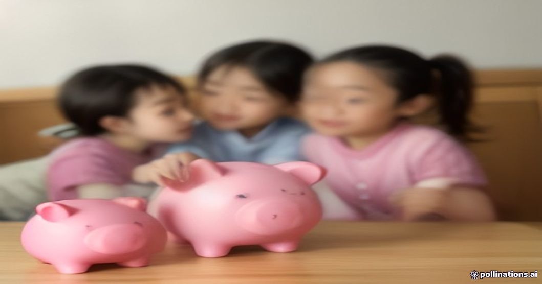 family kids learning money piggy bank savings Canada parents children financial